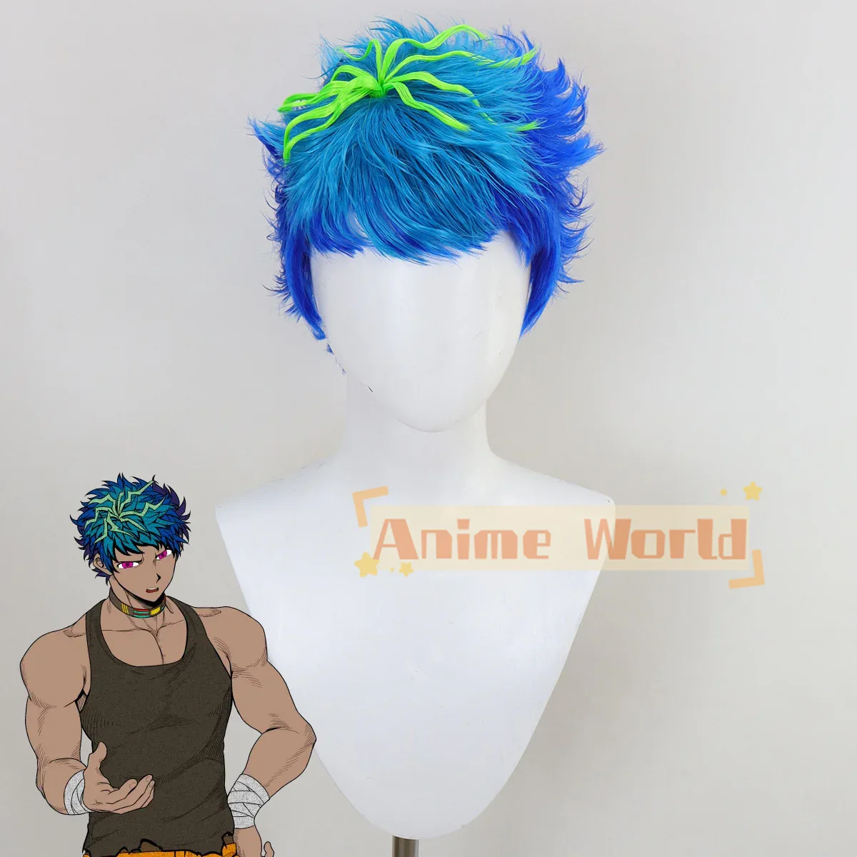Anime Cosplay Blue Hair - Ölmeğinizin Gelen Zamanı Naomichi Kurumada Mavi