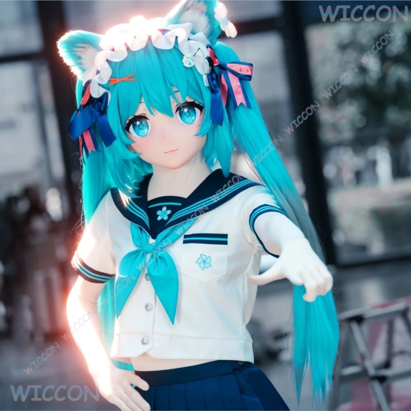 Anime Cosplay Diy - Kigurumi Kadın Yüz Maskesi Anime Oyunu