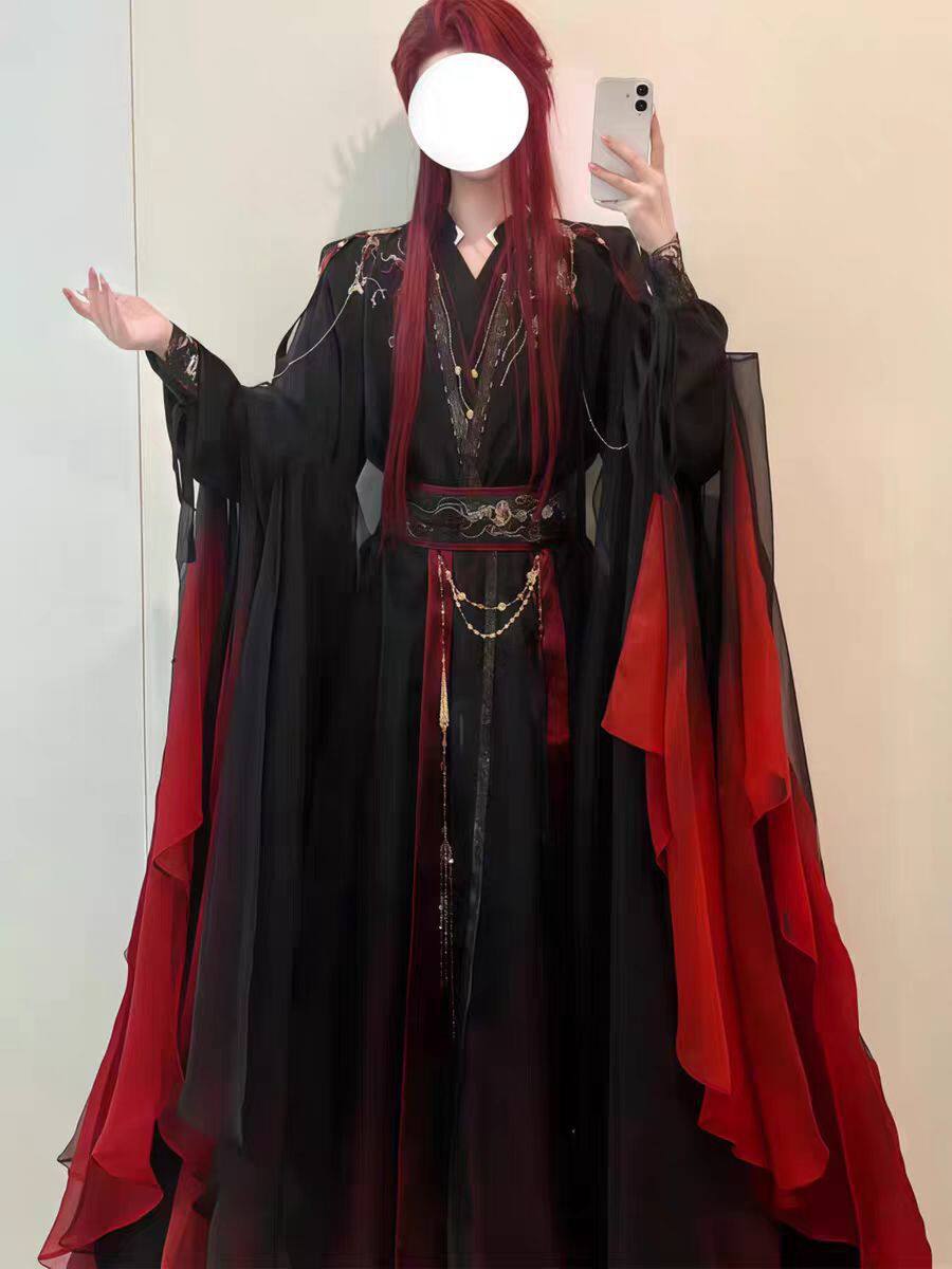 Unisex Antik Çin Xianxia Robe  - Cosplay Anime Black incelemesi ve fiyatı