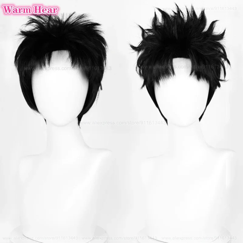 Ken Takakura Sentetik Kısa 28  - Cosplay Anime Black Hair incelemesi ve fiyatı