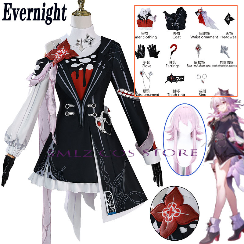 Yeni Evernight Cosplay Honkai: - Women Anime Cosplay incelemesi ve fiyatı