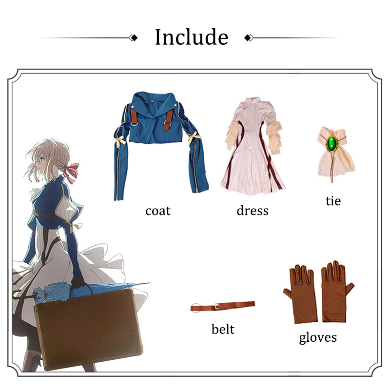 Menekşe Evergarden Cosplay Kos - Violet Evergarden Dress incelemesi ve fiyatı